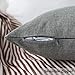 Home Brilliant 18x18 Pillow Cover Decorative Textured Linen Square Throw Pillow Cases Cushion Covers for Sofa Couch Bed, 45cm, Dark Grey