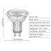 LEDERA Dimmable GU10 LED Track Bulbs, 5000K Daylight White, 7W 650LM, 50W-65W Equivalent, 6-Pack