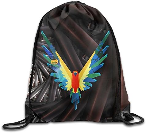 Logan Paul's Parrot Logo Bag, Maverick Design Sport Gym Sack Drawstring Backpack Bag