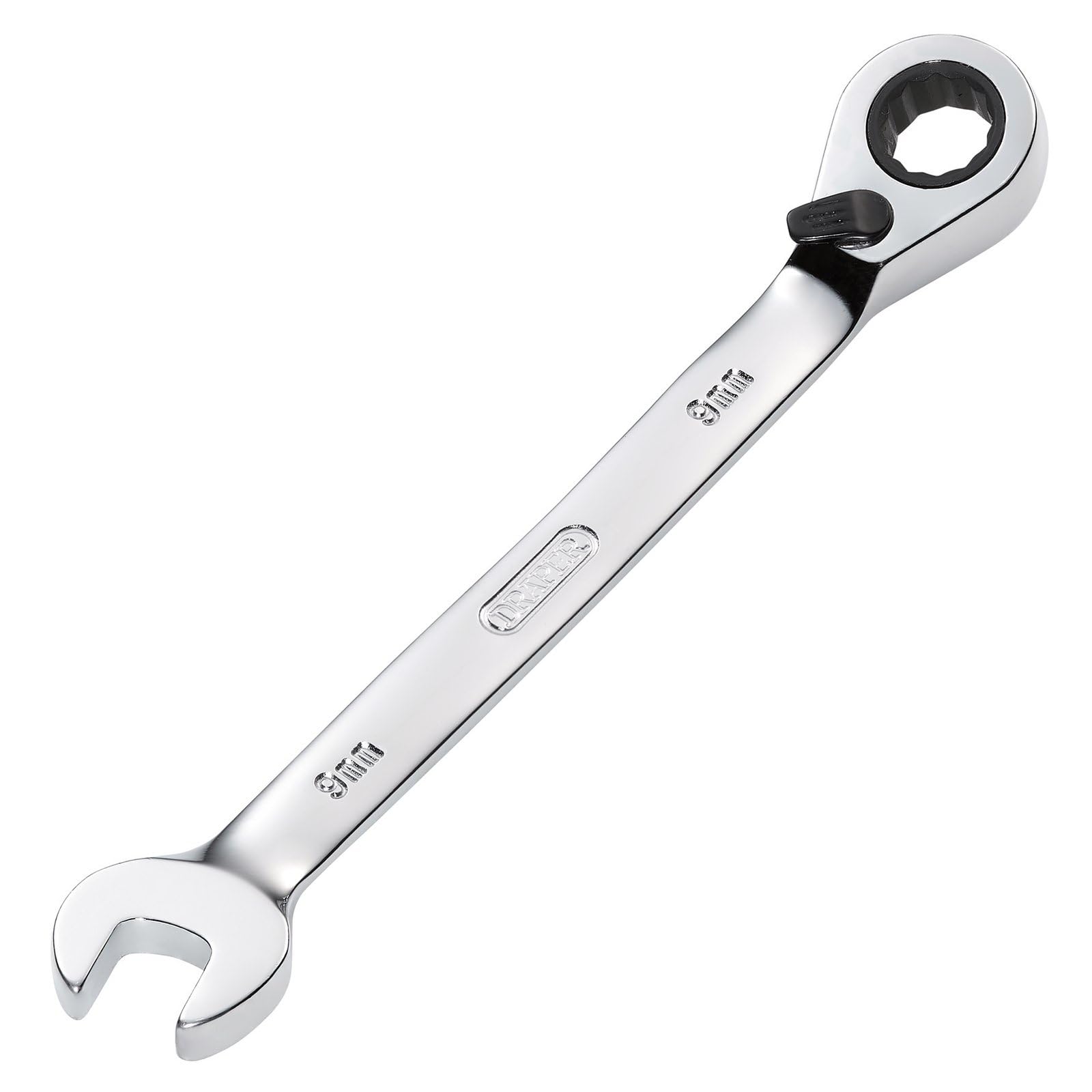 Draper 51968 Hi-Torq Metric Reversible Ratcheting Combination Spanner, 9mm