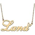 HUAN XUN Personalized Custom Initial Pendant Name Necklaces for Womens in Gold Silver