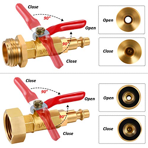 image for Hotop Winterize Adapter with 1/4 Inch Male Quick Connecting Plug and 3