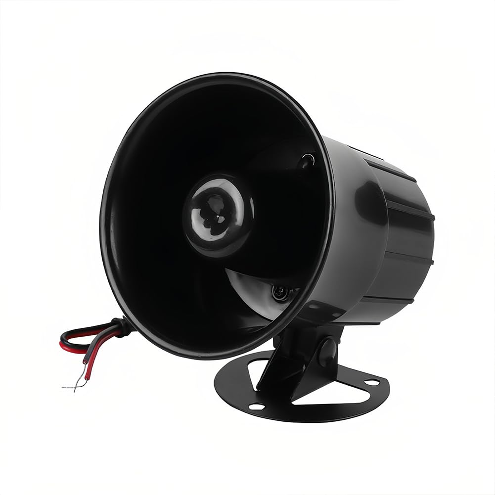 Joyzan Horn Alarm Sirens, 12v Wired Siren Indoor Outdoor Loud Burglar Car Alarms Motorcycle Warning Amplifier Speaker Fire Police Vehicles Home Office Shop Security System Equipment Air Boat Truck