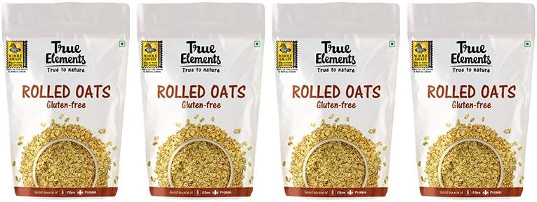 True Elements Gluten Free Rolled Oats 2kg (Oats 500gm * 4)