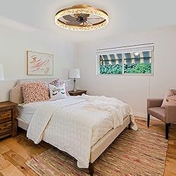 PSHRFANST 19.7" Ceiling Fan with Lights, Dimmable