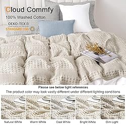 PHF 100% Cotton Waffle Weave Blanket King Size
