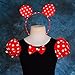 Dressy Daisy Toddler Girls' Polka Dots Halloween Christmas Fancy Dress Dance Costume with Headband Size 2T to 3T Red & Black
