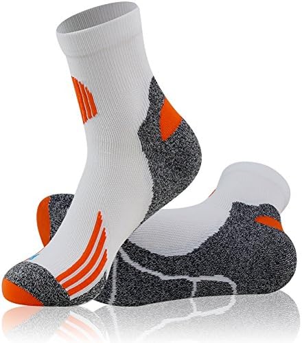Compression Running Socks, LANDUNCIAGA Cushion Cycling Hiking Basketball Travel Crew Socks