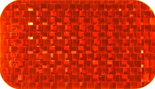 DOT SAE 2 Inch x 3.5 Inch Amber High Visibility Reflective Stick on Reflector, 510 per Roll