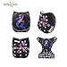 babygoal Reusable Cloth Diapers for Baby Girls, One Size Adjustable Washable Pocket Nappy Covers 6 Pack+ 6pcs Microfiber Inserts+4pcs Bamboo Inserts 6YDG02