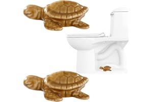 AKV Cute Turtle Toilet Bolt Caps Ceramic Sea Turtle Toilet Bolt Covers Decorative, Set of 2 Toilet Screw Cover Caps for Bottom of Toilet for Bathroom Decor (J)