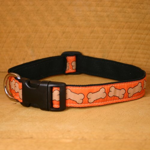 1" Orange Bones Extra Large Hemp Collar