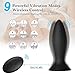 Anal Plug Male Prostate Massager Vibrating Butt Plug 3Pcs Training Kit 9 Vibration Modes with Remote Control Anal Vibrator Sex Toys with Suction Cup Base for Male, Female and Beginner