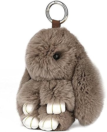 Amasson Easter Bunny Doll Keychain Rabbit Fur Key Chain Car Bag Charm Pendant