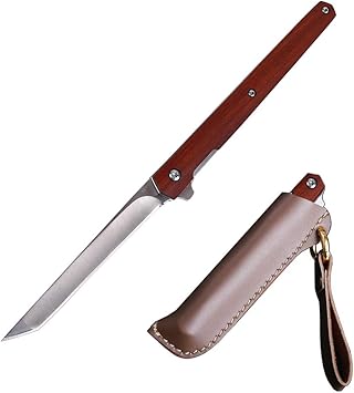 Amazon Dcenrun フォールディングナイフ 折りたたみナイフ サバイバルナイフ アウトドアナイフ バーベキュー 山歩き 専用収納ケース付き Dcenrun フォールディングナイフ