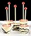 Red Ball Head Skewers, 50 Long Bamboo Picks, 5