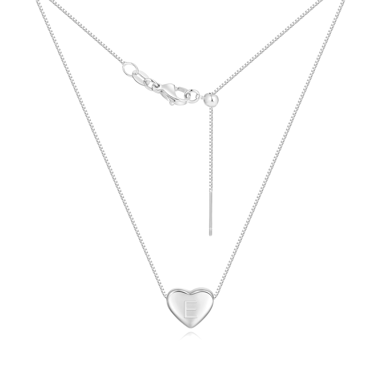 Veskicy Initial Silve-Tone Necklaces for Women Teen Girls E Letter Pendant Jewelry Dainty Ages Mom Mama Cute Birthday Gifts for Women Her Teenage Girls Sister Personalized Presents