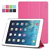 Poetic iPad Air Case Slimline Series - Lightweight Ultra-slim PU Leather Slim-Fit Trifold Cover Stand Folio Case for Apple iPad Air 1st Gen (5th Generation iPad) Magenta