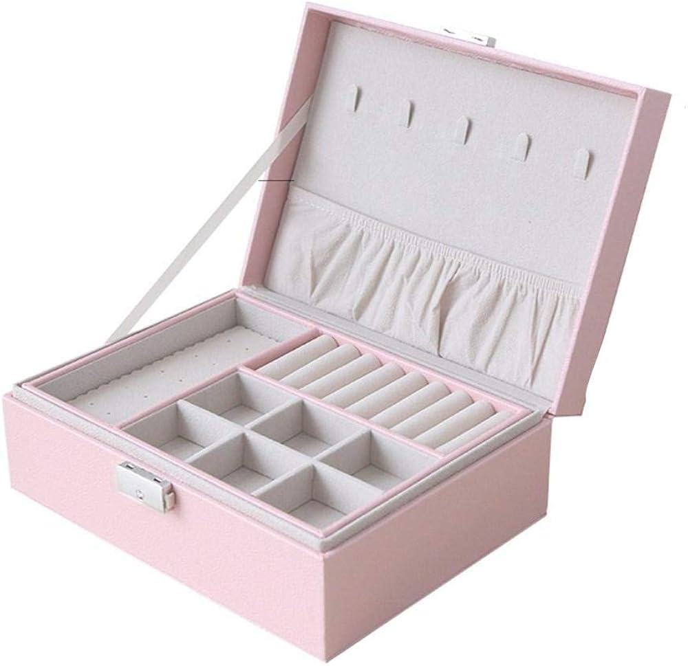 Estuche de transporte, organizador de cuero para joyería, exhibición de