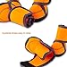 HaveGet Waterproof Dog Shoes Fluorescent Orange Dog Boots Adjustable Straps and Rugged Anti-Slip Sole Paw Protectors for All Weather Comfortable Easy to Wear Suitable for Large Dog (XS)