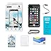 FITFORT  Waterproof Clear Protective Case for iphone 6/6s Plus (5.5-Inch) - Black&Crystal