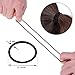 TecUnite 200 Pieces Elastics Hair Ties Ponytail Holders 4MM Rubber Bands for Hair Pain-Free Head Accessories for Women Men(Black)