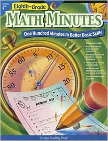 Amazon.com: Creative Teaching Press® Eighth-Grade Math Minutes Book: 0030554026362: Doug Stoffel: Books