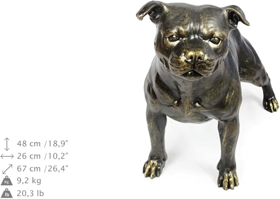 Extra Large 26cm Staffy Staffordshire Bull Terrier Leonardo Ornament Figurine Animal Collectables Collectables Art Research Unir Net