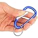 Qualtiy Yes QY 5PCS Red Green Blue Purple Gold Colored Spring Snap Hook Ring D Shape Aluminum Keychain with Keyring