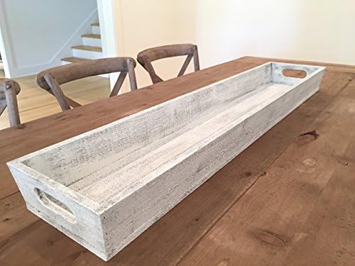 Long Wooden Painted Tray - Large