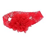 Weixinbuy Baby Girls Ruffle Flower Lace Hairband Elastic Headband