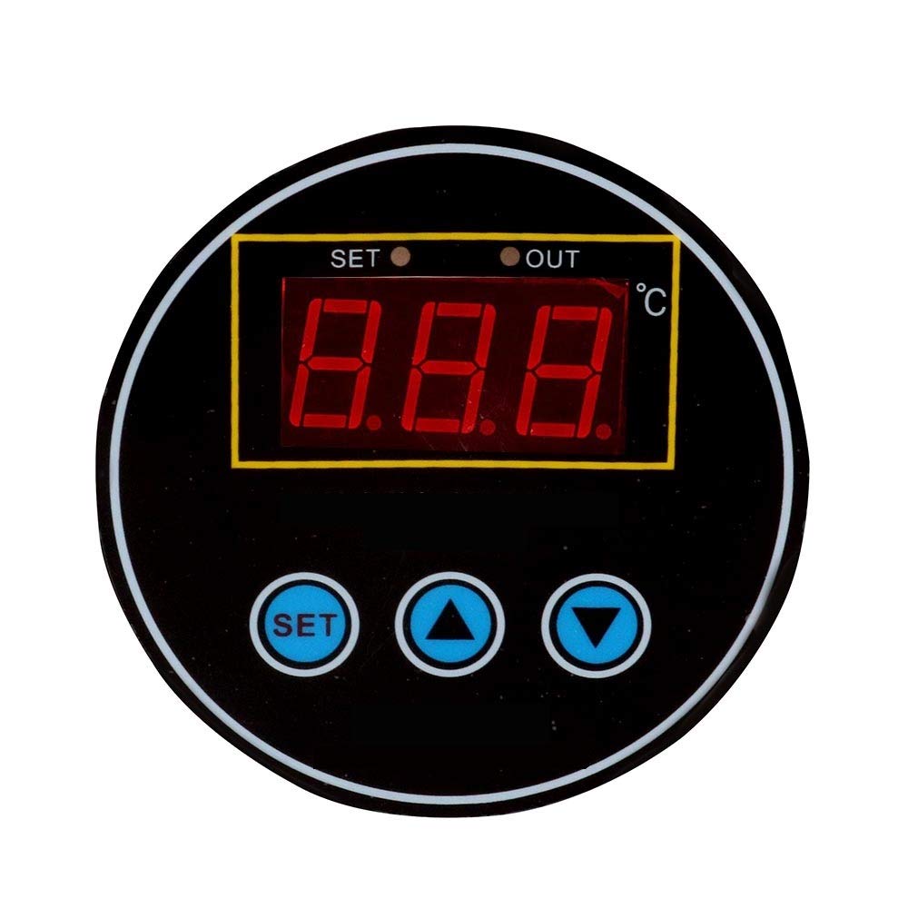 DollaTek DC 12-24V Touch button High Precision Microcomputer Temperature Controller Circular Digital Display Thermostat Round Digital Embedded
