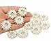 Wholesale 12 PCS Vintage Flatback Faux Pearl Flower Buttons Sew Embellishment Bulk 28MM