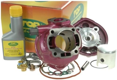 Top Performances cylinder kit Due Plus for (Langewinde)/Ref. 030230 Cylinder Kit 70 cc for Aprilia Area 51 Gulliver 492, SR50, Sonic Benelli K2 Beta Ark, Eikon, Italjet Dragster, Malaguti F12 Phantom F15 Firefox MBK Nitro, Mach G, Yamaha Aerox, Jog RR 50