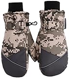 Simplicity Junior's & Children's 3M Thinsulate Waterproof Camouflage Ski Winter Mitten Gloves