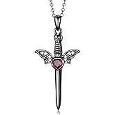 JBAERD Sterling Silver Skeleton Hand/Bat Necklace Gothic Skull Jewelry Gifts for Women