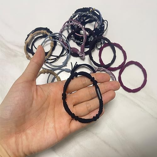 Elastic Hair Ties,20 Pcs Boho Hair Ties For Women No Damage,10 Colors Hair Ties For Thin Hair,Cute Bulk Hair Tie Bracelet For Thin And Thick Hair/Pony Tails (Style B)
