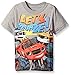 Blaze and the Monster Machines Toddler Boys' Short Sleeve T-Shirt Shirt, Heather Grey, 4T