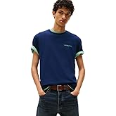 Tommy Jeans Men's Short Sleeve Cotton T-Shirts with Blurred Printed Back Graphic