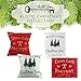 AuldHome Christmas Throw Pillow Covers (Set of 2); Christmas Tree & Candy Cane Themed Holiday Cushion Covers, 16 x 16 Inches