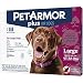 PETARMOR Plus for Dogs Flea and Tick Prevention for Large Dogs (45-88 Pounds), Long-Lasting & Fast-Acting Topical Dog Flea Treatment, 3 Month Supply