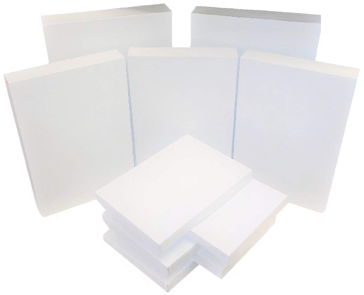 White Assorted Size Gift Wrap Packaging Present Boxes - Two Packs of 10 Boxes Each