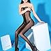 Black Color QueensHot Sexy Erotic Silky Shiny Lingerie Babydoll Teddy Tube Body Catsuit Stocking Tigh-High,Black,Large