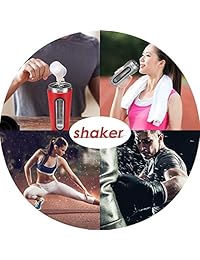 Slimerence - Botella mezcladora de proteínas, 23.7 fl oz, acero inoxidable, botella de agua para deportes con ventana visible, a prueba de fugas, sin BPA, gimnasio y entrenamiento