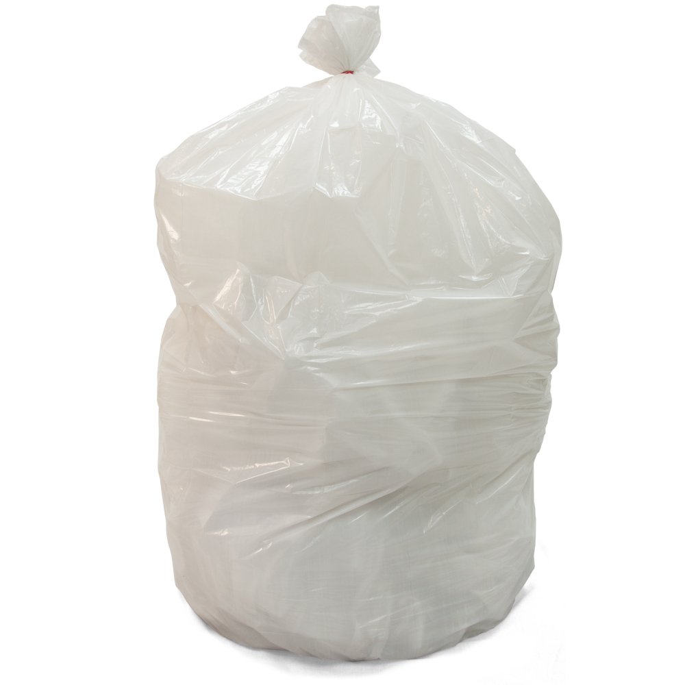 4045 Gallon White Heavy Duty Trash Bags Can Liners 100/CS Kitchen & Dining