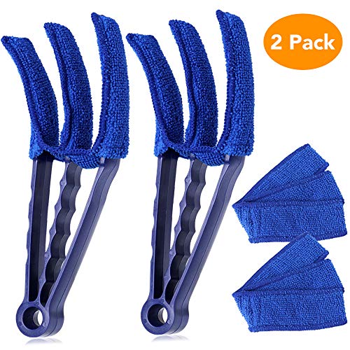 Nurkeen Blind Cleaner Tools, Multiple Uses Blind Cleaner, Microfiber Duster for Blinds, 2 PCS Clean Blinds, Window Blinds Cleaner, for Blinds, Shutters, Shades, Air Conditioner Vents Etc. Blue