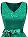 IVNIS Women's Short Bridesmaid Dress V Neck Vintage Floral Lace Swing Cocktail Dress