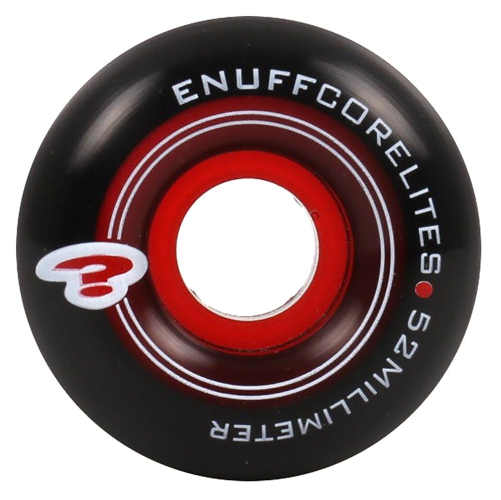 ENUFF Corelites Wheels, Unisex Adult, Black/Red, One Size