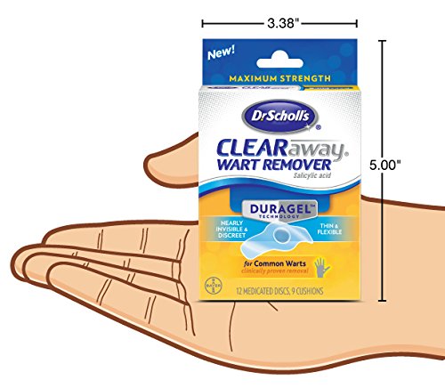 Dr. Scholl's Duragel Clear Away Wart Remover, 12 Medicated Discs & 9 Cushions