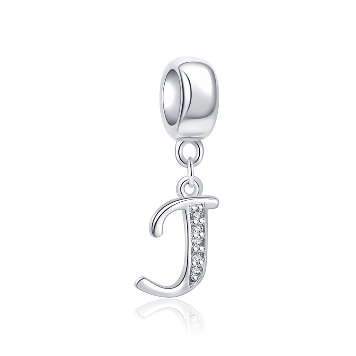 Pandora 925 Sterling Silver Charm Letter J Dangle Pendant Charm